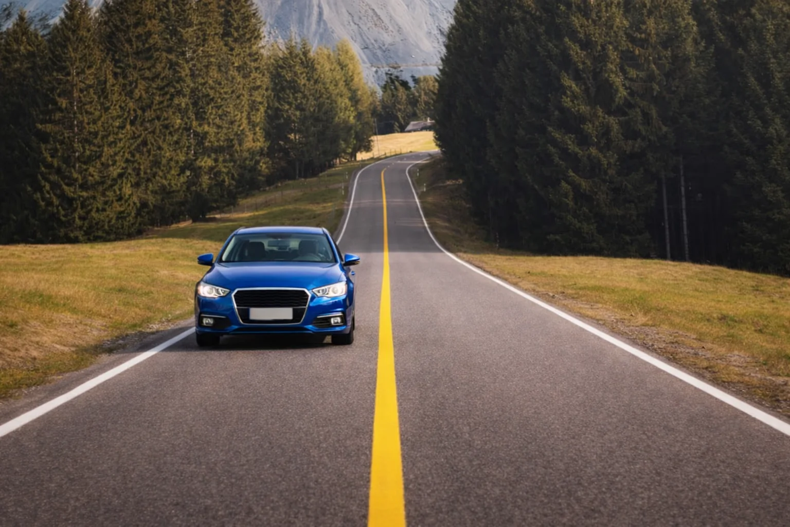 Car on road